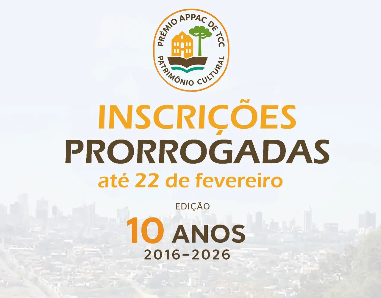 INSCRIÇÕES PRORROGADAS